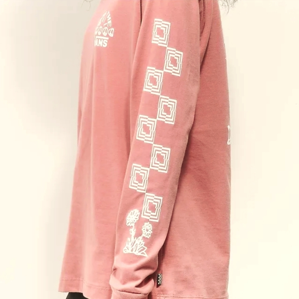 Vans Silent Mode Pink Long Sleeve T-Shirt - Picture 4 of 6